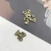 Accesorios de Aleación de Oso Retro Estilo Pequeño Fragante de Temperamento Joyería de Personalidad con Diamante y Perla Material de Hebilla Decorativa Flor de Zapato DIY