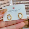 Pendientes ovalados geométricos simples, elegantes y de moda, estilo coreano, para mujer, con un diseño único, modernos y versátiles, adecuados para el uso diario