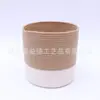 Bolsa tejida de algodón beige marrón con costuras simples, traje multitalla, cesta tejida de cuerda de algodón para almacenamiento de lavandería