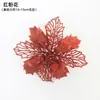 Amazon Transfronterizo Temu Decoración de Árbol de Navidad Flores Artificiales Rojo Brillante Decoración Navideña Corona Dorada Accesorios