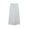 OufanCalça de Cintura Elástica, Perna Larga, Comprimento Cropped, Calça Casual Solta para Mulheres 11292