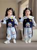 Traje Judy para Niñas Otoño 2025 Nuevo Moda para Niñas Sudadera de Conejo de Dibujos Animados Pantalones Deportivos Casuales Conjunto de Dos Piezas Moderno