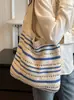 Yozzi 2026 nova bolsa de palha de grande capacidade para o início do outono, bolsa de praia de crochê vazada, bolsa tote descontraída, bolsa vintage