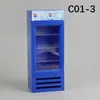 Mini Muebles Artificiales Pequeños Refrigerador Carrito de Comedor Caja Registradora Carrito de Compras Estante para Pasteles y Verduras Estante de Doble Cara Juguetes para Casa de Juego