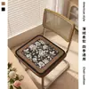 Almofada de Cadeira Estilo Vintage para Uso Doméstico, 350 Lavável Faux Cashmere Formato de Ferradura Inverno Pelúcia Antiderrapante Almofada para Cadeira de Jantar