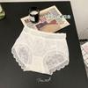 Nuevos pantalones de burbuja, ropa interior sexy de cintura media para mujer, calzoncillos de tentación huecos ligeros de lujo con lazo divertido