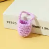 Mini Gorro Pequeño de Lana Tejida Bufanda Decorativa Navideña Falda Hecha a Mano Perro Hecho a Mano Ropa para Muñeca Suéter
