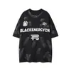 Camiseta Corta de Algodón Estilo Japonés de Moda para Hombre, Nueva de Verano Estilo Retro Americano, Holgada, Elementos de Carreras para Parejas