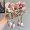 Anel de Cabelo Florido Infantil para Meninas Coque Grande Anel de Cabelo Intestino Grosso Princesa 2025 Novos Acessórios de Cabelo de Alta Qualidade