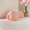 Copo de Avião Masculino Dispositivo de Masturbação Vagina Falsa, Réplica de Molde Realista, Brinquedo Sexual de Sucção com Duplo Furo, Seios Falsos