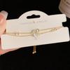 Série Dourada Personalidade Única Tendência Pulseira de Zircônia Luxo Leve Design Versátil Simples Sensação de Alto Padrão Joia de Mão Atacado