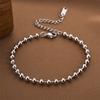Pulseira de contas de aço titânio simples nova transfronteiriça aço titânio não desbota moda alta textura luxo pulseira joia