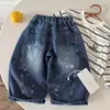 Pantalones Largos para Niños 2026 Otoño Nuevas Llegadas Niños y Niñas Patchwork Holgados Jeans Estampados Bebé Estilo Coreano Pantalones de Estrella