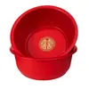 Un par de cuencos de boda como dote de la novia, cuencos de boda rojos de plástico, juego completo de artículos para la celebración de bodas para la familia de la novia