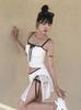 Traje de baño de mujer de estilo coreano Dongdaemun transfronterizo, estilo vintage simple con cordón, deseo puro, estilo Chanel, dividido