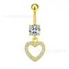 Estilo Nuevo Europeo y Americano Forma de Corazón Rosa Piercing de Ombligo Botón del Ombligo Múltiples Estilos Venta Caliente Acero Inoxidable Incrustado con Circonita Joyería para Piercing Joyería de Ombligo