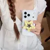 Novo estilo ins glitter fino rosa claro estrela do mar espelho suporte de airbag para celular incrustado com strass espelho de maquiagem portátil para celular magnético