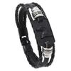 Europeu e Americano transfronteiriço novo bracelete de couro dos homens personalidade Eagle liga fivela acessórios multi-camada de jóias tecidas