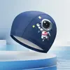 Gorro de Natación Infantil, Gorro de PU, Tela Cómoda, No Aprieta la Cabeza, Gorro de Tela Repelente al Agua, Protección para los Oídos, Equipo Profesional de Natación para Niños y Niñas