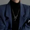 Collar con Colgante de Gota de Agua Hueca Moda para Viajar Diseño de Negocios de Nicho Cadena para Suéter Estilo Minimalista Versátil Nuevo Gargantilla