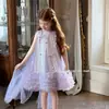 Vestido Nuevo de Verano para Niñas, Falda Tutú de Malla para Niña Pequeña, Vestido de Princesa con Lentejuelas, Vestido de Fiesta