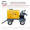 Caminhão de bomba de água móvel para prevenção de inundações e drenagem de grande fluxo, motor diesel de 500 cúbicos, bomba autoescorvante, bomba de esgoto para prevenção de inundações