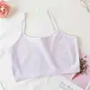 Venta Caliente de Verano Chaleco Pequeño para Período de Desarrollo de Niñas de 7 a 14 Años Adolescente Doble Capa Versátil Chaleco Bandeau de Algodón Puro Ropa Interior
