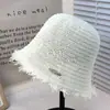 2025 Sombrero de Paja Tejido de Paja Sombrero de Sol de Playa para Mujer de Verano con Sombrero de Cubo de Paja