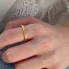 Versión coreana del nuevo anillo de pigmento blanco adelgazante grueso alta gama sentido de minimalista Joker duradero apilado usar muy alta gama para ir al trabajo