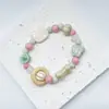 Pulsera de Cerámica Jingdezhen Nueva Pulsera de Cerámica Estilo Chino Joyería Hecha a Mano Cuerda Estilo Tíbet Puesto de Pulseras Jingdezhen