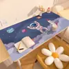 Textura de Cuero de PVC Anti-quemaduras Lujo Ligero Gama Alta Mantel para Mesa de Centro Mesa Mantel Dibujos Animados Tapete para Mesa de Comedor Lavable Impermeable Resistente al Aceite Tapete para Mesa