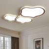 Luz Principal de Sala de Estar, Lámpara de Nube Medieval, Lámpara de Techo, Protección Ocular de Espectro Completo, Lámpara de Vestíbulo con Textura de Madera de Nogal Retro