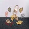 Colgantes de Aleación con Forma de Hoja de 6 Colores Accesorios para Joyería DIY Venta al por Mayor Pulsera de Plata Vintage del Tíbet Pendientes Amuletos Pequeños