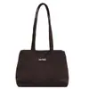 Bolso grande estilo universitario para mujer 2025 nueva moda versátil de un solo hombro simple para clase y desplazamientos bolso tote