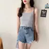 Top Regata Feminino sem Costas com Barriga de Fora, Roupa de Exterior, Novo Estilo Coreano Verão 2026, Top de Tricô Quente da Moda, Transfronteiriço