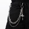 Corrente de Calça Masculina e Feminina Estilo Moderno e Descolado Personalizada Punk Hip-hop Hip-hop Denim Corrente de Cintura Acessórios de Calça de Metal da Moda Combina com Tudo