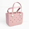 Lindos accesorios para vacaciones de verano, bolso de hombro de EVA, bolso de playa mini de gelatina DIY, bolso de mano