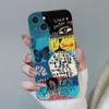 Adequado para iPhone 17 Pro Max Capa de Telefone Espacial com Ilustração Patchwork Personalizada Apple 16 Transparente 14/15 Nicho