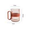 Vaso de enjuague bucal transparente de lujo ligero, vaso de lavado simple con asa, vaso para cepillos de dientes para parejas, vaso de agua de plástico para cepillos de dientes para estudiantes