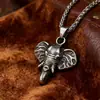 Colgante de Elefante de Acero Fundido Más Vendido de Amazon, Accesorio Unisex Simple y Elegante, Colgante de Animal Hip-Hop, Transfronterizo