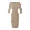 Vestido Rachel de un solo hombro, ajustado al cuerpo, bodycon para mujer, nueva colección otoño 2026, elegante, sexy y ceñido, de manga media
