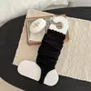 Polainas Finas Estilo Chancla para Mujer, Calcetines Finos de Verano Huecos de Color Sólido sin Pie, Calcetines para Pantorrilla Estilo Chica Dulce JK