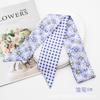 Pañuelo de Seda Versátil de 96 cm de Largo con Lazo, Cinta Floral y Cinta Decorativa para Atar el Cabello o Decorar Bolsos como Recuerdo