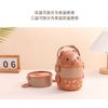 Óculos de Aço Inoxidável Transfronteiriços Urso Bolsa Lancheira Camadas Lancheira para Trabalhador de Escritório Lancheira para Estudante Grande Capacidade com Tigela Pequena