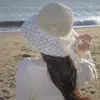 Sombrero Hecho a Mano para Mujer, Sombrero Floral Estilo Pastoral, Estilo Bosque Fresco, Malla de Encaje Francés Sombrilla Sombrero de Sol para Vacaciones