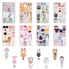 8 Colajes de Disfraces de Niña Coreana de Dibujos Animados, Manualidades DIY, Funda para Teléfono Móvil, Decoración de Cuaderno, Impermeable