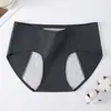 Calcinhas Absorventes Femininas Plus Size Algodão Puro Vazamento Menstrual Cuecas à Prova de Vazamento Pré e Pós-Menstrual Roupa Íntima à Prova de Vazamento