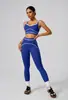 Conjunto de Coletes Esportivos Sem Manga Popular Transfronteiriço, Roupa de Yoga de Cintura Alta Justa Levanta Bumbum, Roupas Fitness para Controle de Barriga e Modelagem Corporal Atacado