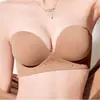 Sutiã Tomara que Caia Push-Up para Mulheres, Antiderrapante, Realça Seios Pequenos, Sutiã Invisível, Acolchoado, Sutiã sem Fio