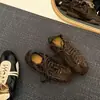 Zapatillas de entrenamiento alemanas únicas para mujer, con diseño de estampado de leopardo, nueva colección de otoño, zapatillas casuales de suela plana, suela suave, versátiles y transpirables